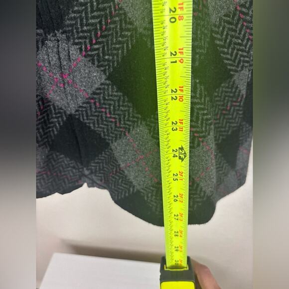 Aeropostale Wool Black, Gray and Pink Plaid Pea Coat Size Small - Picture 12 of 13